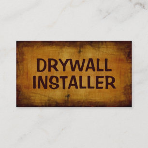 Carte de visite antique de l'installateur Drywall