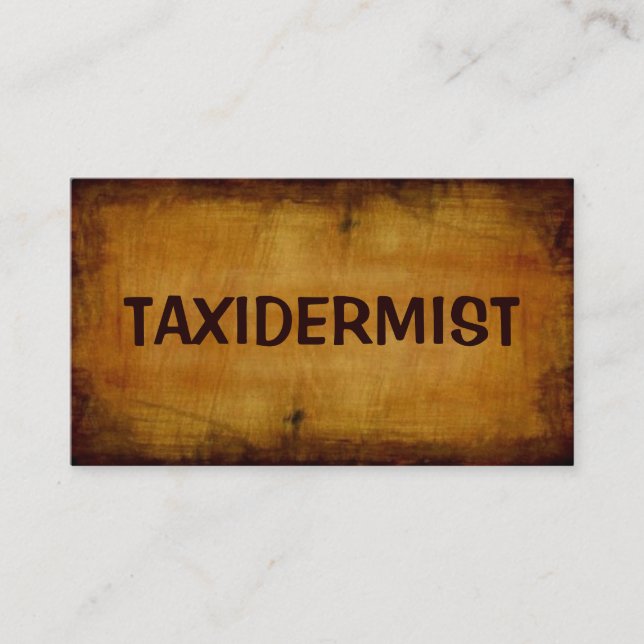 Carte de visite antique Taxidermist (Devant)