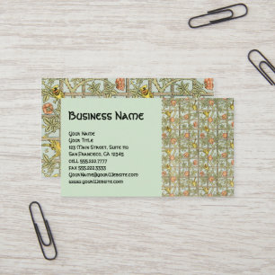 Carte De Visite Antique Victorien William Morris Rose Vine Trellis