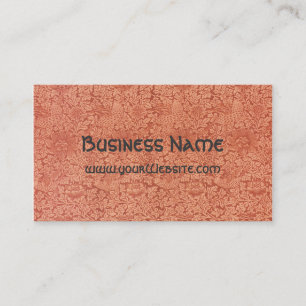 Carte De Visite Antique victorienne damas floral William Morris