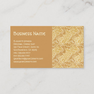 Carte De Visite Antique victorienne Fleurs Floral William Morris