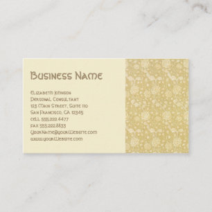 Carte De Visite Antique victorienne Fleurs Floral William Morris