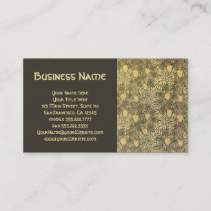 Carte De Visite Antique victorienne William Morris Raisin de Vigne