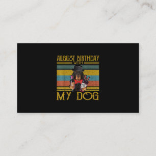 Carte De Visite Août Anniversaire Avec Mon Gordon Setter Dog 2020