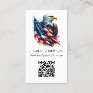 Carte De Visite *~* AP16 - Photo QR American Flag Bald Eagle
