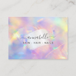Carte De Visite *~* AP26 OPAL Arc-en-ciel QR Holographe Ethereal