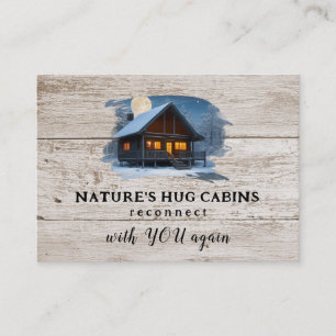Carte De Visite *~* AP49 Cabine rustique QR Planières en bois Lune