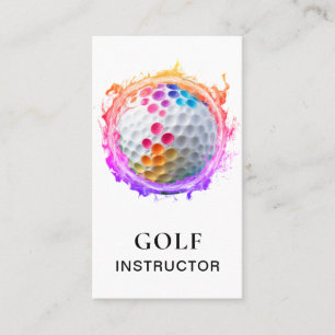 Carte De Visite *~* AP94 QR Flammes Balle de Golf Couleurs Arc-e