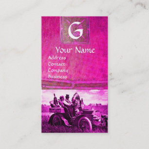 CARTE DE VISITE APACHES ET GERONIMO CONDUISANT UNE VOITURE À MOTEU