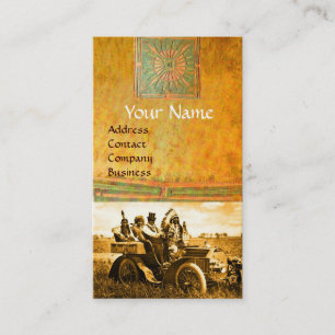 CARTE DE VISITE APACHES ET GERONIMO CONDUISANT UNE VOITURE À MOTEU