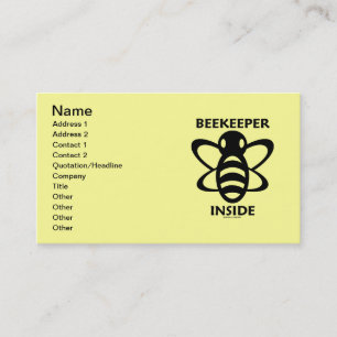 Carte De Visite Apiculteur à l'intérieur (Dessin d'abeille noir et