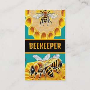 Carte De Visite Apiculteur Abeilles sur Rayon de Miel