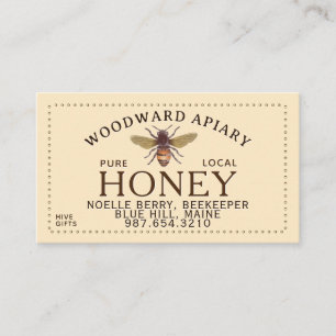 Carte de visite apiculteur Apiary Honeycomb et abe