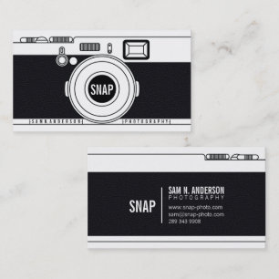 Carte De Visite Appareil photo de photographe cool illustration mo