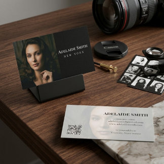 Carte De Visite Appareil photo Photographie noir et blanc avec pho
