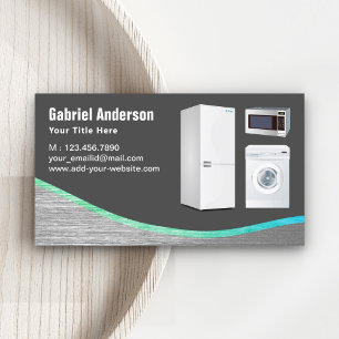 Carte De Visite Appareils électroménagers en acier gris foncé Répa