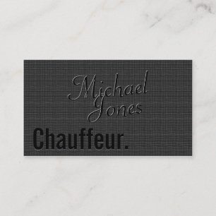 Carte De Visite Apparence de relief Chauffeur Entreprise