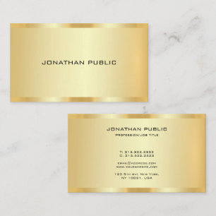 Carte De Visite Apparence Or Professionnel Élégant Créez Votre Pro
