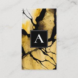 Carte De Visite Apparition silencieuse Design abstrait d'or mode