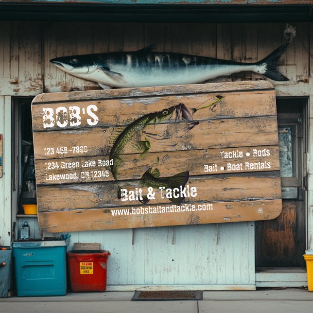 Carte De Visite Appât et magasin d'articles de pêche (Créateur téléchargé)