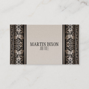 Carte De Visite Appeler mince moderne de brun français vintage de