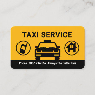 Carte De Visite Appeler un Taxi pour le Transport de Destination
