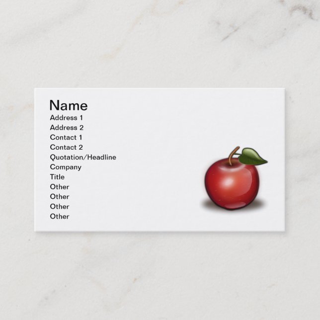 Carte De Visite apple_002_Vector_Clipart (Devant)