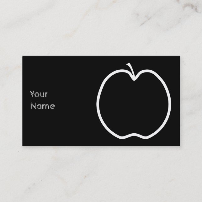 Carte De Visite Apple blanc décrivent (Devant)