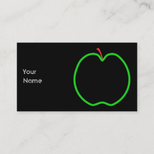 Carte De Visite Apple noir, rouge et vert conçoivent