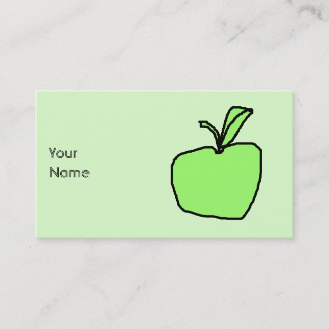 Carte De Visite Apple vert (Devant)