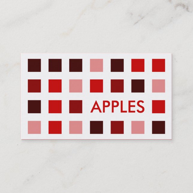 Carte De Visite APPLES (carrés mod) (Devant)