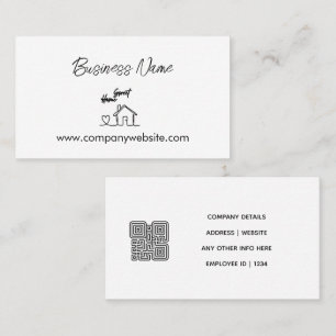 Carte De Visite Application minimale de remerciement client de bie