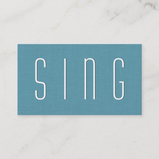 Carte De Visite Apprentissage Aqua VOICE Style simple V38B (Devant)