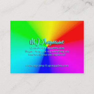 Carte De Visite Approvisionnements campants de couleurs radiales