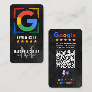 Carte De Visite Appuyez pour examiner le code QR de l'avis Google