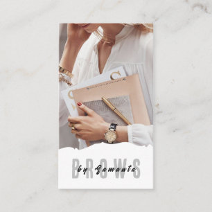 Carte De Visite Après-soin des sourcils PMU Microblading Henna Sal