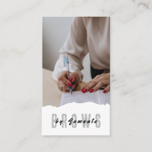 Carte De Visite Après-soin des sourcils PMU Microblading Henna Sal