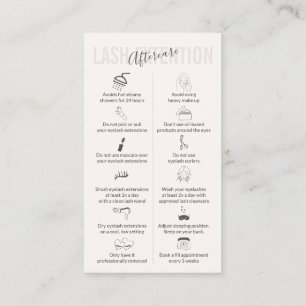 Carte De Visite Après-vente des extensions de cils Crème Beige Mar