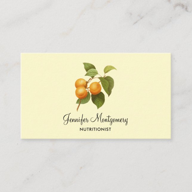 Carte De Visite Apricots orange vintage (Devant)