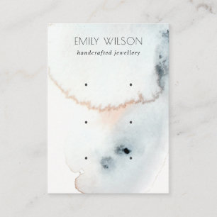 CARTE DE VISITE AQUA BLEU OR WATERCOLOR VAGUES 3 EARNING