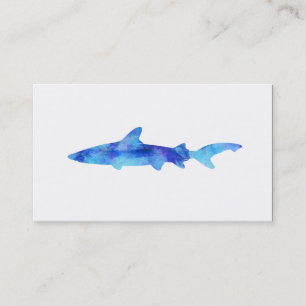 Carte De Visite Aqua bleu turquoise de colorant de silhouette