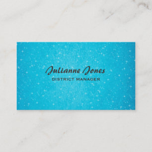 Carte De Visite Aqua Bling