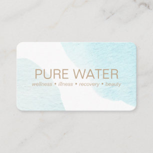 Carte De Visite Aqua Blue Watercolor IV thérapie bien-être spa de 