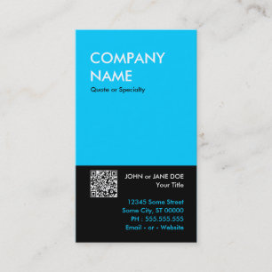 Carte De Visite aqua bold concevoir votre propre code QR