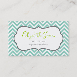 Carte De Visite Aqua Chevron