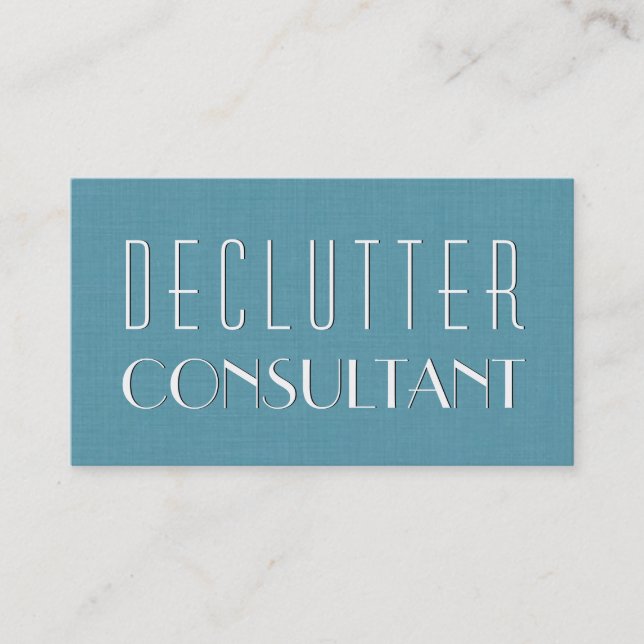 Carte De Visite Aqua DECLUTTER CONSULTANT Style simple V08 (Devant)