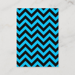 Carte De Visite Aqua et noir en zig zag
