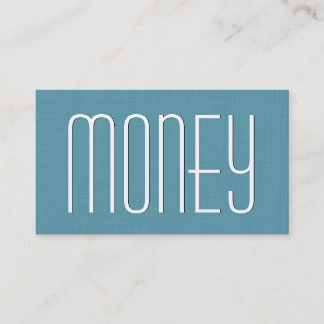Carte De Visite Aqua FINANCIAL PLANNER Simple Style V46 (Devant)