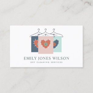CARTE DE VISITE AQUA GRAY ORANGE BLUSH HANGING HANGING VÊTEMENTS