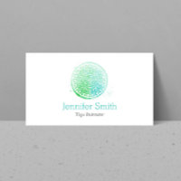 Aqua Green Watercolor Mandala Yoga and Wellness